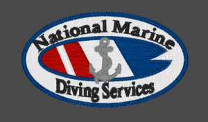 National marine diving services logo.