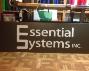 A sign that says essential systems inc.